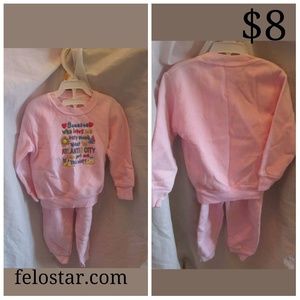 girl toddler sweatsuit set 2t say it with love